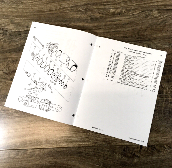 Case WWC-37 Wing Chisel Plow Parts Manual Catalog Book Assembly Schematic - Image 3