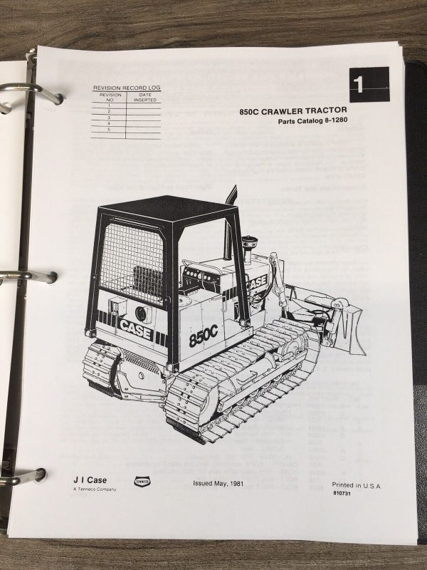 Case 850C Crawer Loader Dozer Parts Manual Catalog Book Schematic Exploded Views - Image 3