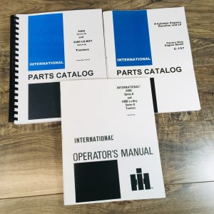 International 2400B 2405B 2410B 2412B Tractor Part Operators Manual Set C-157 IH