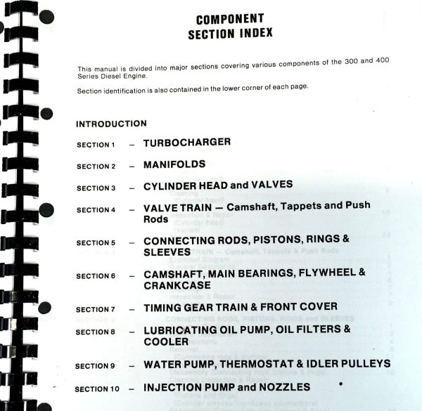 International D-312 Diesel Engine for S8A PS S8A GD Payloggers Service Manual - Image 2