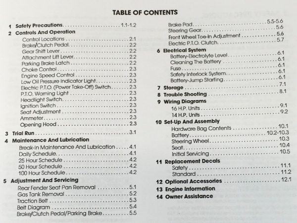 Ford 9809209 & 9800686 YT14 YT16 Yard Tractor Operators Manual Maintenance - Image 2