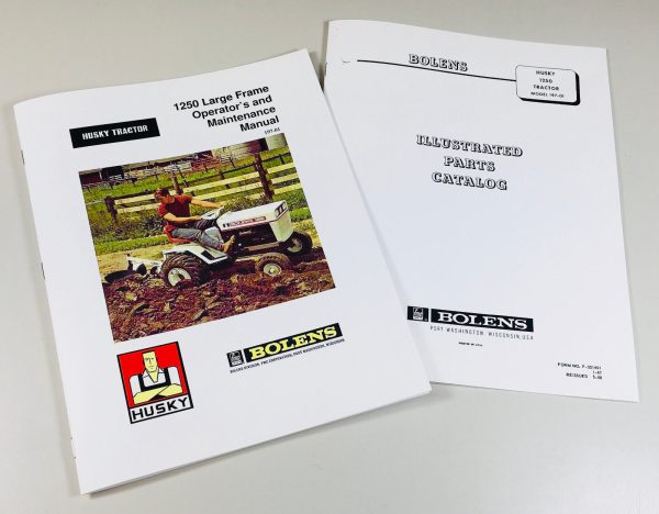 Bolens Husky 1250 Large Frame Lawn Garden Tractor Operators Parts Manual 197-01