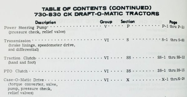 Case 930 931 932 Tractor Service Manual Parts Operators Set SN 8229002-After - Image 5