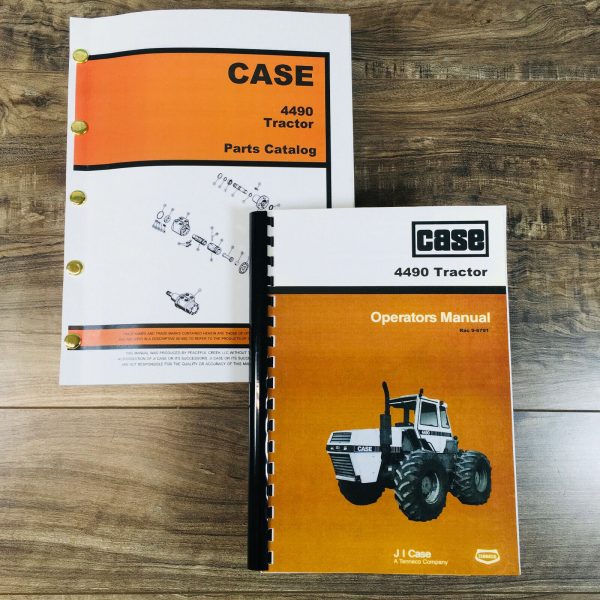 Case 4490 Tractor Manual Parts Catalog Operators Owners Set Book Schematics