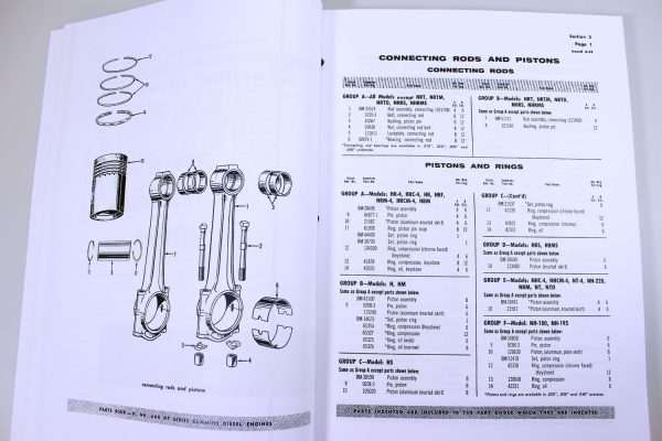 Set Cummins Diesel Nh Nt Diesel Engines Service Manual Parts Catalog Shop Set - Image 11