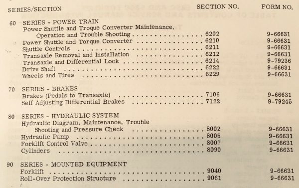 Case 584C 585C 586C Forklift Service Manual Parts Catalog Overhaul Repair Binder - Image 3