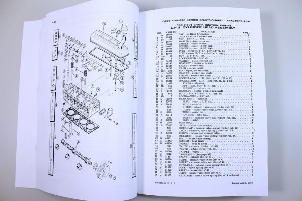 Case 530 Draft-O-Matic Tractor Service Manual Parts Catalog Repair Set 8262800- - Image 10