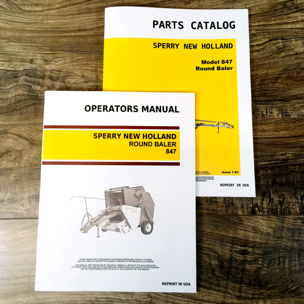 New Holland 847 Round Baler Parts Catalog Operators Manual Owners Catalog Book