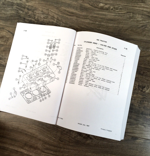 Case IH 485 Tractor Parts Manual Catalog Book Assembly Schematic Exploded Views - Image 3