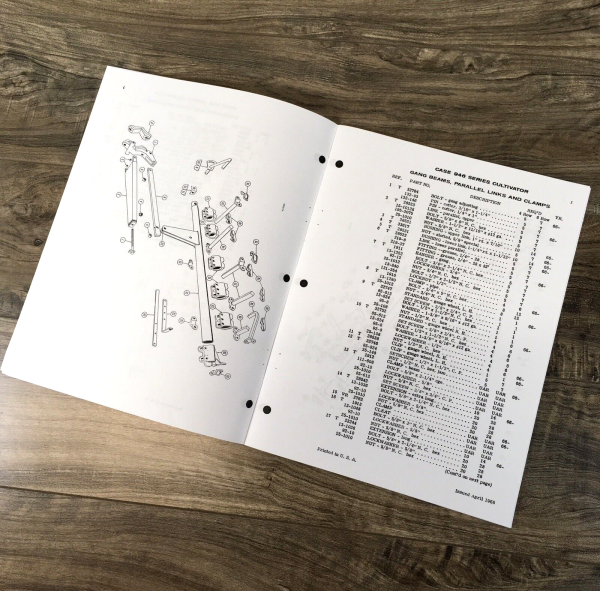 Case 946 Series Cultivator Rear Mounted Parts Manual Catalog Book Assembly - Image 3