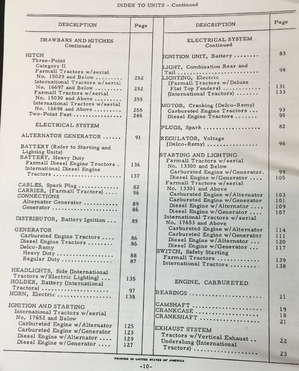 Farmall International 504 Diesel Tractor Service Parts 3 Manual Set D188 4 Cyl. - Image 3