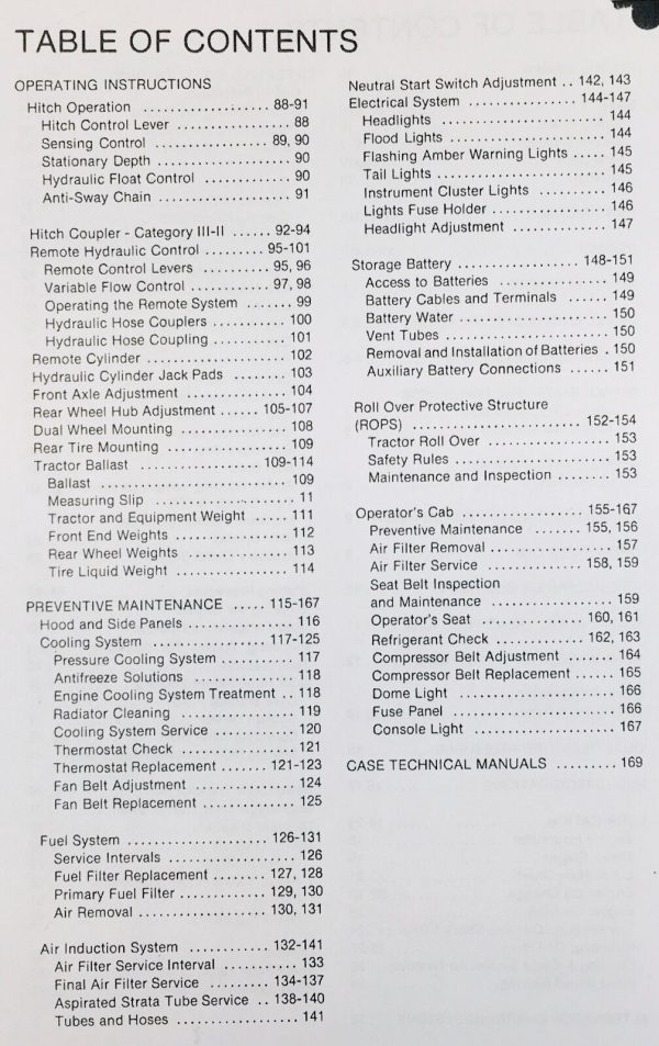 J I Case 2290 Tractor Operators Owners Manual Book Maintenance - Image 4