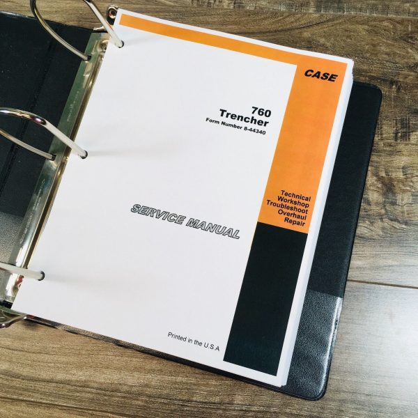 Case 760 Trencher Service Manual Parts Catalog Repair Shop Book Workshop Set - Image 2