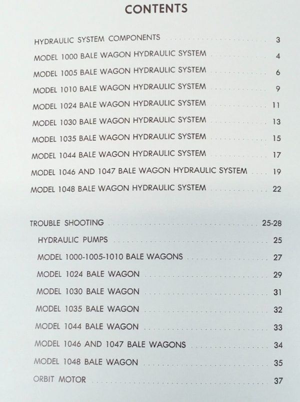 New Holland Bale Wagon Hydraulic Flow & Trouble Shooting Service Manual Set NH - Image 3