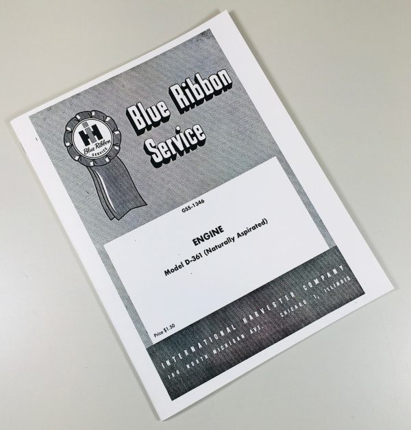 Farmall International D361 For 1026 Tractor Na Engine Service Manual Repair Book