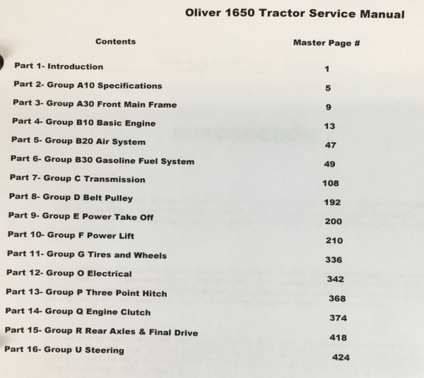 Oliver 1650 1655 Tractor Service Parts Manual Set Repair Workshop Shop Catalog - Image 2