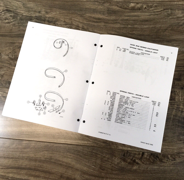 Case 946 Series Cultivator Rear Mounted Parts Manual Catalog Book Assembly - Image 5