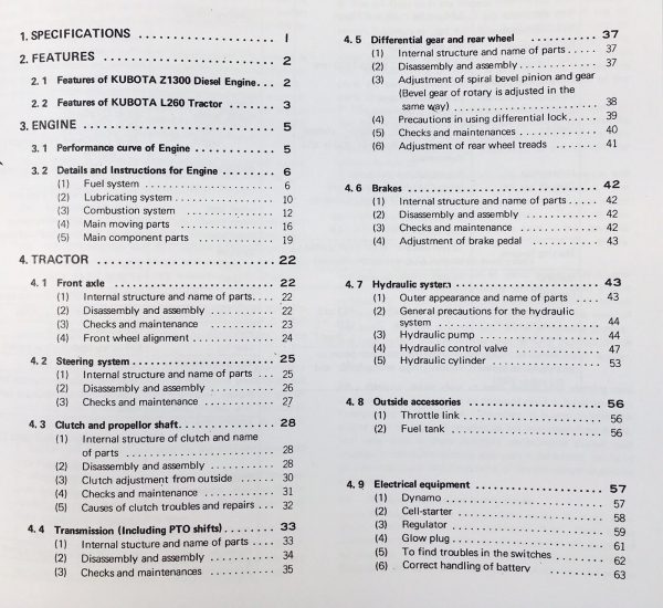 Kubota L260 Tractor Service Operators Manual Parts Catalog Shop Set L260P - Image 2