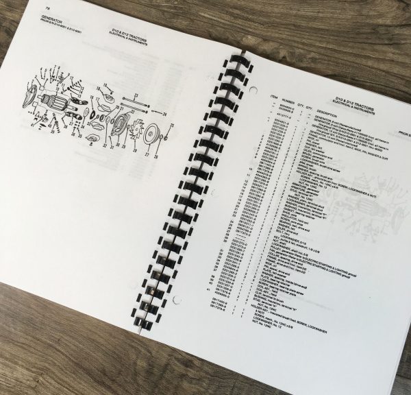 Allis Chalmers Model D10 D12 Tractors Factory Parts Manual Catalog Exploded View - Image 10