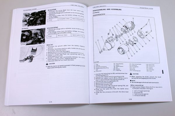 Kubota T1400 T1400H Lawn Tractor Workshop Service Manual Shop Repair Book - Image 11