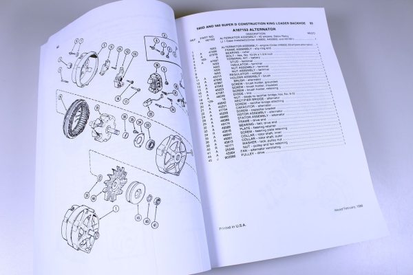 Case 580D Super D Loader Backhoe Parts Manual Catalog Assembly Exploded Views - Image 3