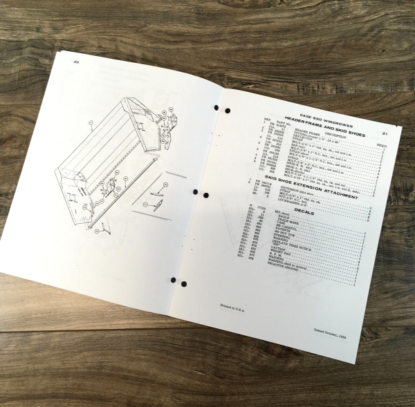 Case 650 Self Propelled Windrower Parts Manual Catalog Book SN 8298701-After - Image 3