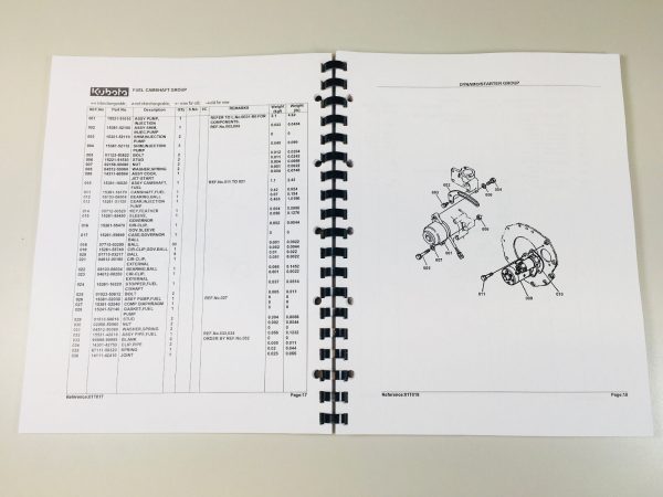 Kubota B5200 B5200D Tractor Parts Assembly Manual Catalog Exploded Views Numbers - Image 3