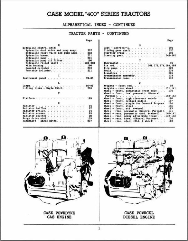 Case 405 410 411 412 Tractor Service Manual Parts Catalog Repair Workshop Book - Image 4