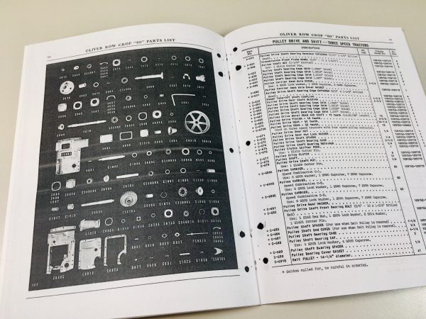 Oliver Parts List Manual Catalog For 80 Row Crop Tractor - Image 3