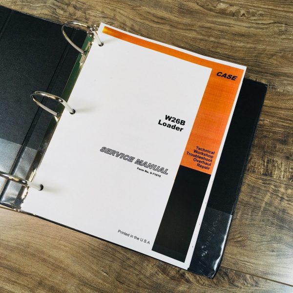 Case W26B Wheel Loader Service Manual Parts Catalog Operators Owners Repair Set - Image 2