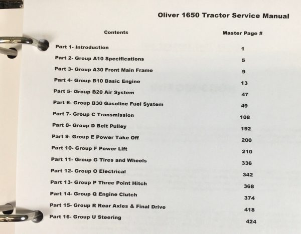 Oliver 1650 Tractor Service Parts Operators Manual Set Repair Workshop Shop Book - Image 2