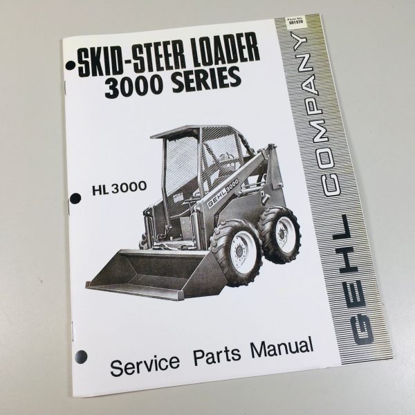 Gehl Hl 3000 Skid Steer Loader Parts Manual Catalog Exploded Views Assembly