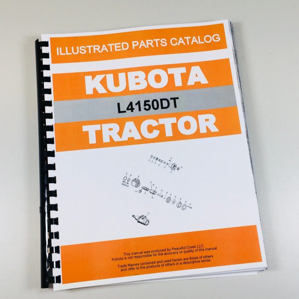 Kubota L4150Dt Tractor Parts Assembly Manual Catalog Exploded Views Numbers