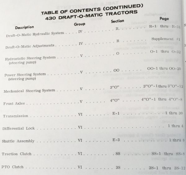 Case 430 Draft-O-Matic Tractor Service Manual Repair Shop Technical Workshop - Image 3