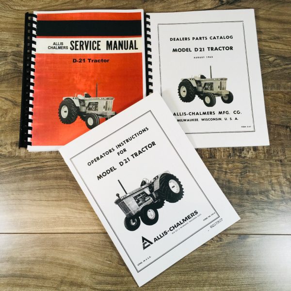 Allis Chalmers D-21 Tractor Service Manual Parts Operators Owners Repair Shop Ac