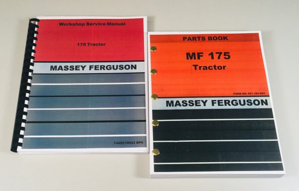 Massey Ferguson Mf 175 Tractor Service Repair Manual Parts Catalog Workshop Set