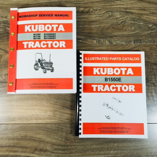 Kubota B1550E B1550 2Wd Tractor Service Manual Parts Repair Shop Workshop