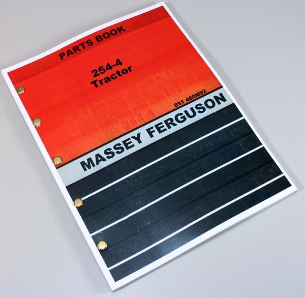 Massey Ferguson 254-4 Tractor Parts Catalog Manual Exploded Views Numbers