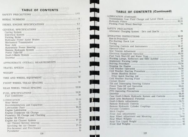 Case 1175 Tractor Operators Parts Manual Catalog Owners Set Serial No 8712001-Up - Image 6