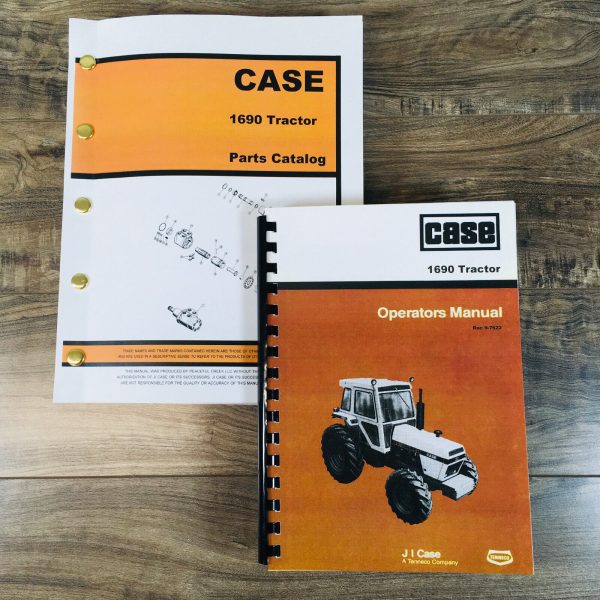 Case 1690 Tractor Manual Parts Catalog Operators Owners Set Book Schematics