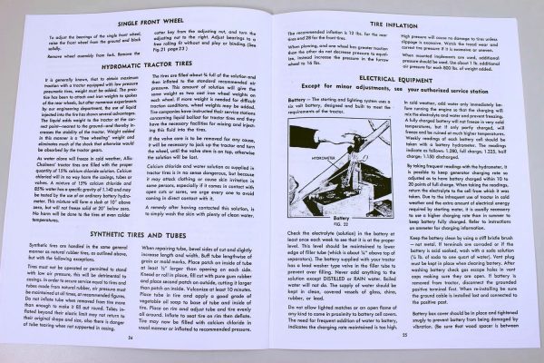 Allis Chalmers C Tractor Owners Operators Manual Maintenance Controls - Image 6