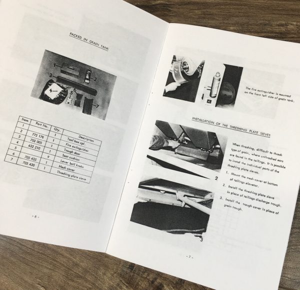 Ford 620 Self-Propelled Combine Operators Manual Set Owners Book Maintenance - Image 6