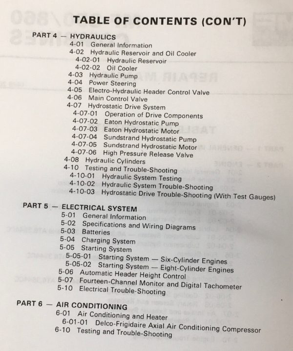 Massey Ferguson 850 860 Combines Service Manual Repair Shop Technical Workshop - Image 3