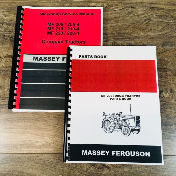 Massey Ferguson 205 205-4 Compact Tractor Service Parts Manual Repair Shop Set