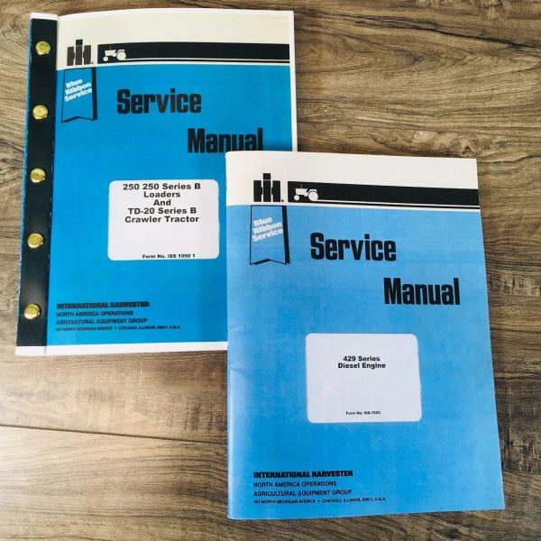 International TD-20B Crawler Tractor Service Manual Set Repair Shop Repair Book