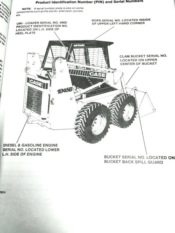 Case 1845B Uniloader Skidsteer Service Repair Technical Shop Manual Uni Loader - Image 5