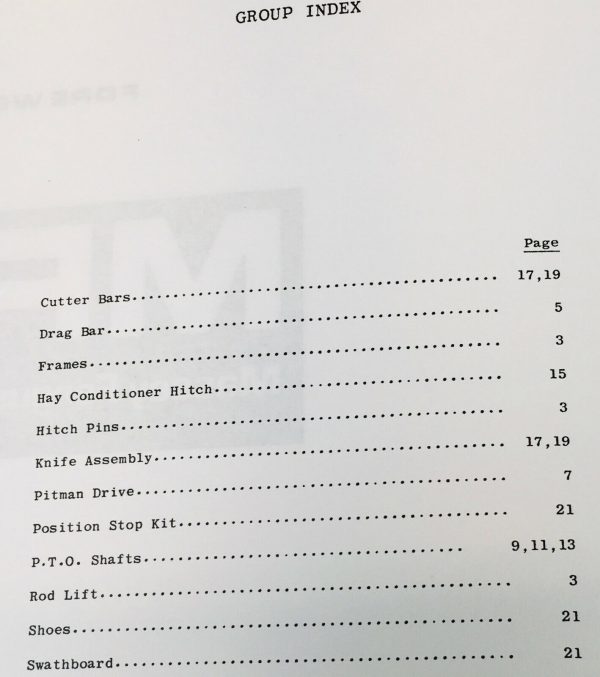 Massey Ferguson 42 Rear Mounted Mower Parts Operators Manual Set Owner - Image 6