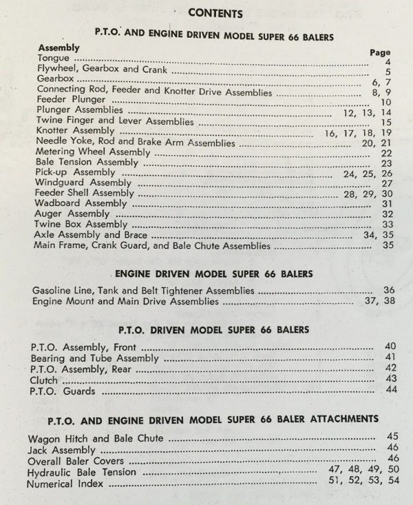 New Holland Super 66 PTO & Engine Driven Baler Service Parts Manual Catalog Book - Image 2