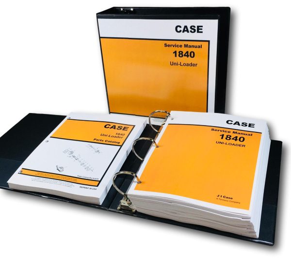 Case 1840 Uni-Loader Skid Steer Service Manual Parts Catalog Shop Book Set Tech