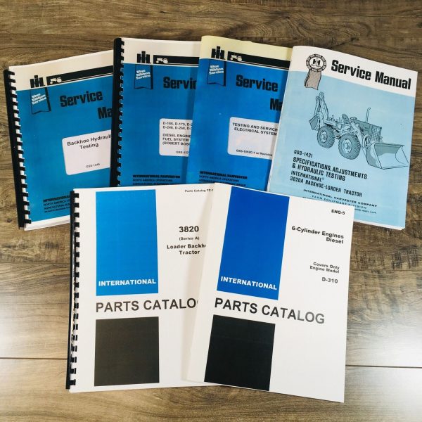 International 3820A Backhoe Loader Tractor Service Parts Manual Set Repair Shop